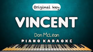 VINCENT  Don Mclean  PIANO HQ KARAOKE VERSION [upl. by Truman745]