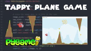 ASMR Programming  Tappy Plane Game in Python and Pygame [upl. by Elocim]