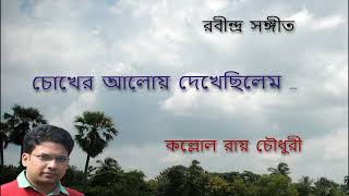 Chokher Aloy Dekhechilem ।। চোখের আলোয় দেখেছিলেম ।। Rabindra Sangeet ।। Kallol Roy Chowdhury।। [upl. by Aizat]