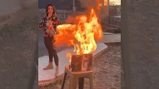 Missouri Secretary of State candidate posts video of her using flamethrower to burn books [upl. by Koralie]