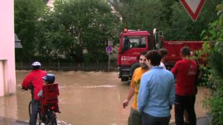 WEINGARTEN HOCHWASSER 15082011 ÜBERSCHWEMMUNG SCHERZACH [upl. by Shaffer773]