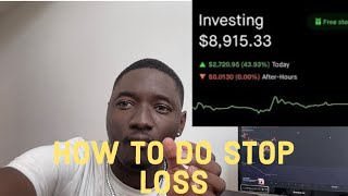 How to do stop loss in options trading in Robinhood [upl. by Imugem]