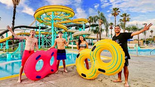 OVERNIGHT AT WATER PARK Security Catches Us [upl. by Azeret816]