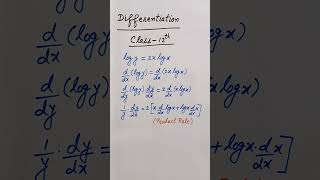 differentiation class12maths shortsviral [upl. by Carmelia]