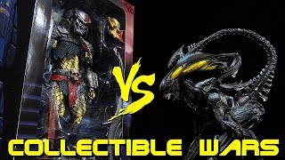 Square Enix Alien Colonial Marines Spitter Alien VS NECA Concrete Jungle Predator  Collectible Wars [upl. by Selmner]