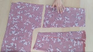 KALIP KULLANMADAN PRATİK TESETTÜR ELBİSESİ  PRATİK UZUN ELBİSE  DIY AMAZING EASY HIJAB DRESS 2021 [upl. by Aioj]