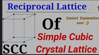 Reciprocal Lattice of Simple Cubic Crystal Lattice  SCC  Easiest Explanation Ever [upl. by Rufina50]