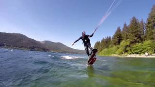 Kitesurfing tutorial How to pop 180 from heelside to toeside [upl. by Feucht]