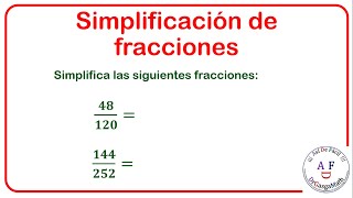 Simplificación de fracciones utilizando máximo común divisor [upl. by Einiar782]