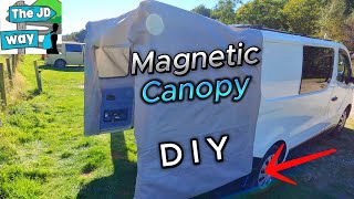 DIY Barn Door Canopy Awning for Campervan  The JD Way [upl. by Silden]