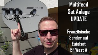 Französische Programme auf Eutelsat 5 West  Update zum Multifeed Sat Anlagen Video FREE FRANSAT [upl. by Ayadahs338]