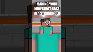 Making your Minecraft base in a Stronghold minecraft shorts [upl. by Fidellia40]