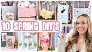 10 Insanely beautiful Spring DIY CRAFTS 2024  DIY Spring home decor  Dollar Tree Spring diys [upl. by Rafa]