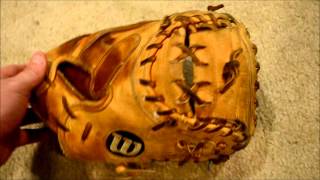 Wilson A2403 Catchers Mitt Relace  Before and After Glove Repair [upl. by Aundrea113]