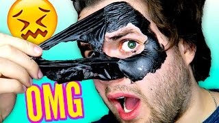 Blackhead Remover Peel Off Face Mask BLACKHEADS RIPPED OUT OF MY SKIN [upl. by Osy]