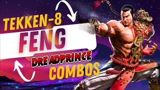 TEKKEN 8  FENG WEI MAX DAMAGE COMBOS [upl. by Doxia]