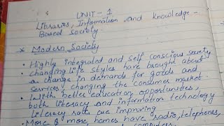 BLI 221 NOTESUNIT 1 LIBRARY INFORMATION AND SOCIETY  IGNOU BLIS NOTES [upl. by Jasmin]