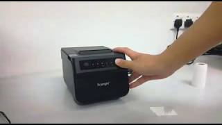 How to power on the receipt printer and do self test for the printer [upl. by Folberth]