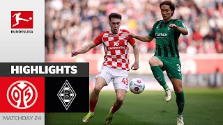 Mainz Earn Valuable Point  1 FSV Mainz 05  Borussia Mgladbach  Highlights  MD 24 – Buli 2324 [upl. by Dimo]