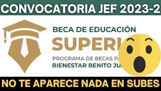 NO te Aparece la Convocatoria de la Beca Jóvenes Escribiendo el Futuro 20232 ¿Qué hacer [upl. by Giff]