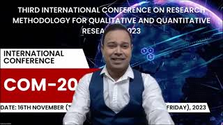 Third International Conference on Research Methodology for Qualitative amp Quantitative Research 2023 [upl. by Arreik]