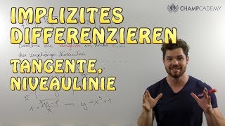 Implizites Differenzieren Tangente Niveaulinie  Beispiel [upl. by Bourque]