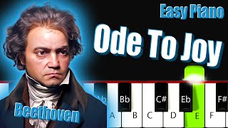 Learn How To Play quotOde To Joyquot By Beethoven On Piano  Easy Piano Tutorial [upl. by Annaehr]