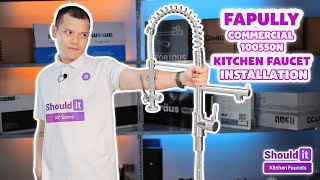 How to Install Fapully Commercial Kitchen Faucet  Shouldit Kitchen Faucet Series [upl. by Anec26]