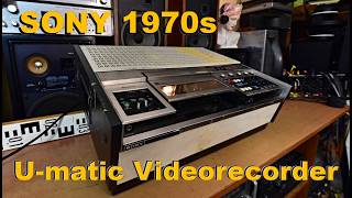 SONY Umatic VO2860S Vintage Monster Videocassette Recorder Japan [upl. by Gierk]