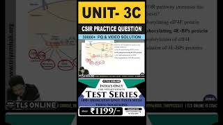 CSIR Practice Question  Unit 3 Fundamental Processes  Topic C Protein synthesis and processing [upl. by Atela]