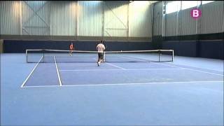 Rafa Nadal entrena con Marc López en Manacor [upl. by Oicam]