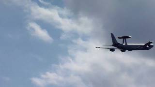 RAF E3D Sentry AWACS Takeoff from Manchester 2911 HD [upl. by Iiette]