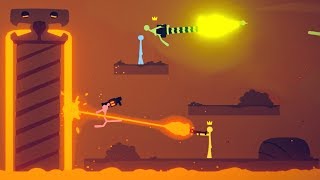 LAVA LAZERS and MAGMA TEMPLES  Huge new Stick Fight Update  Stick Fight Gameplay [upl. by Annahsit]