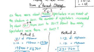 Finding the New Value from a Percent Change [upl. by Meil909]