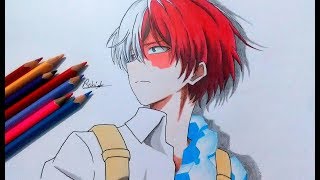 Drawing Todoroki Shoto From My Hero Academiaboku no hero academia [upl. by Maurine]