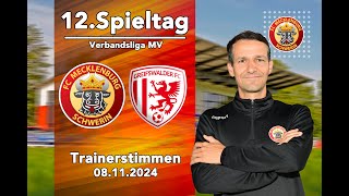 Trainerstimmen zum Spiel FCM Schwerin vs Greifswalder FC II [upl. by Catharine]