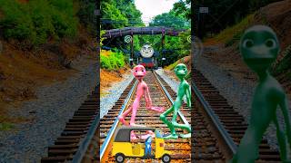 Dame to Cosita Alien Dance👽 Vs train driver and Auto Feight 😁🤣😄rema funny vfx shortvideo [upl. by Ahsatsana]