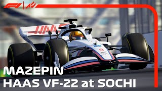 Nikita Mazepin with Haas VF22 at Sochi  Assetto Corsa MOD F1 2022 [upl. by Ecertap]