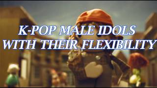 KPop  Male Idols with their Flexibility [upl. by Idrahs]