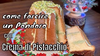 Pandoro al Pistacchio COME FARCIRE UN PANDORO CON LA CREMA DI PISTACCHIO Prima del Caffè [upl. by Ynohtnaleahcim]