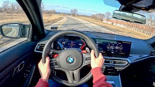 2023 BMW M3 Competition xDrive Edition 50 Jahre  POV Test Drive Binaural Audio [upl. by Helbona]