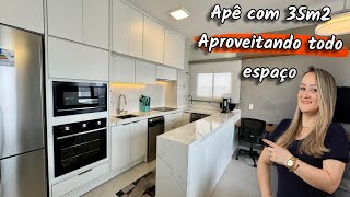 Prieto Móveis  Tour Apartamento Pequeno de 35m Cozinha Planejada e Dormitório Planejado [upl. by Fayre]