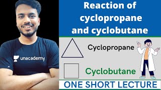 Reactions of cyclopropane and cyclobutane  reaction of cyclopropane and cyclobutane b pharmacy [upl. by Ellehcim]