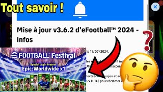 Tout savoir sur la mise à jour 362  efootball 24 mobile [upl. by Kcirdez]