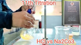 Titration  Determine the molarity of HCL by using standard slon of sodium carbonate 11thchemistry [upl. by Sullivan666]