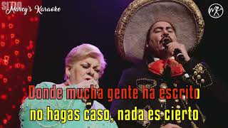 Paquita La Del Barrio ❌ Ezequiel Peña  quotLibro Abiertoquot Versión Karaoke [upl. by Annanhoj]