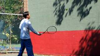 practice tennis volley against wall [upl. by Buke]