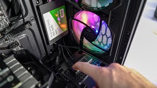 ARGB Fans with no ARGB headers  Temperature Sensor RGB Test [upl. by Philemon]