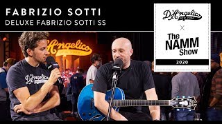 Fabrizio Sotti Shows Off His Signature Deluxe SS at NAMM2020  DAngelico Guitars [upl. by Nevada317]