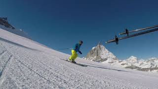 Zermatt  skiing with Matterhorn views [upl. by Christabella256]